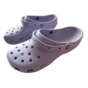 Crocs Lavender Classic Clog Shoes Heel Strap Unisex Lightweight Slip-On Size 11